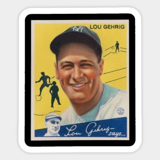 Lou Gehrig 1934 Goudey Sticker